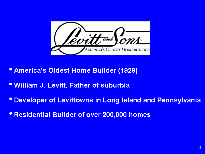 LEVITT AND SONS