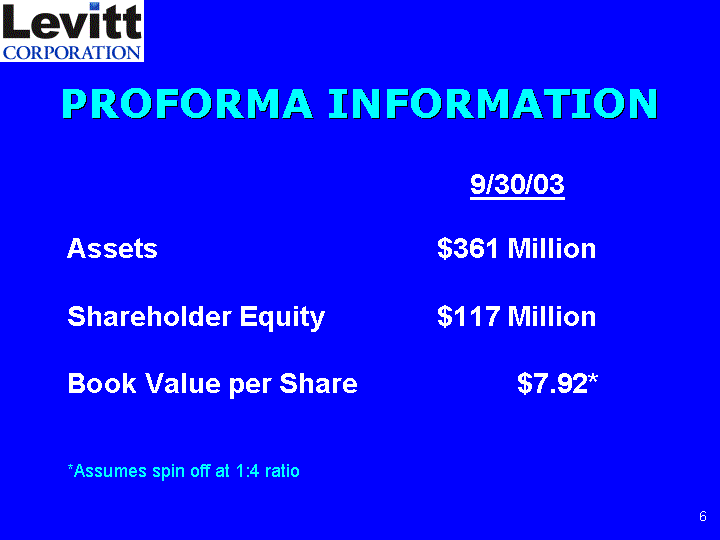 PROFORMA INFORMATION