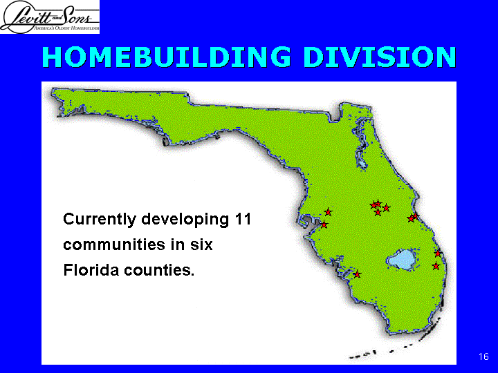 HOMEBUILDING DIVISION