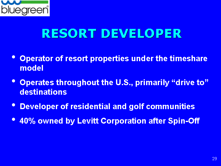 RESORT DEVELOPER