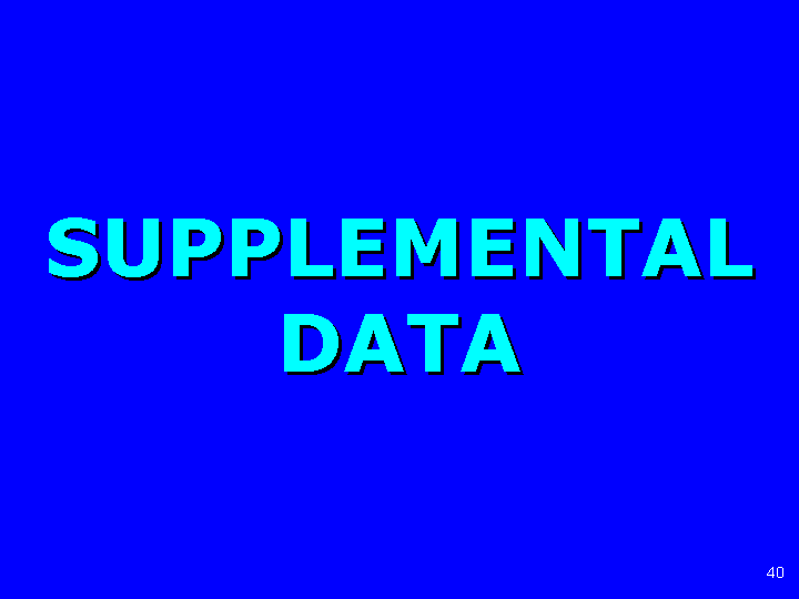 SUPPLEMENTAL DATA