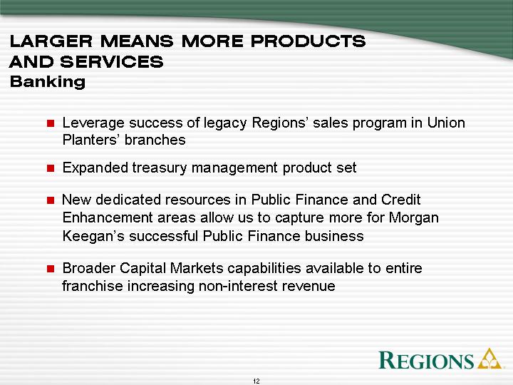 (REGIONS LARGER MEANS MORE PRODUCTS)