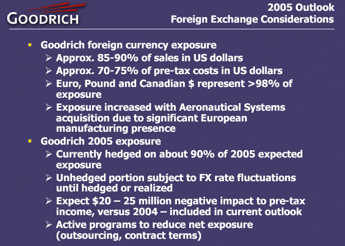 (2005 OUTLOOK FOREIGN EXCHANGE CONSIDERATIONS LOGO)