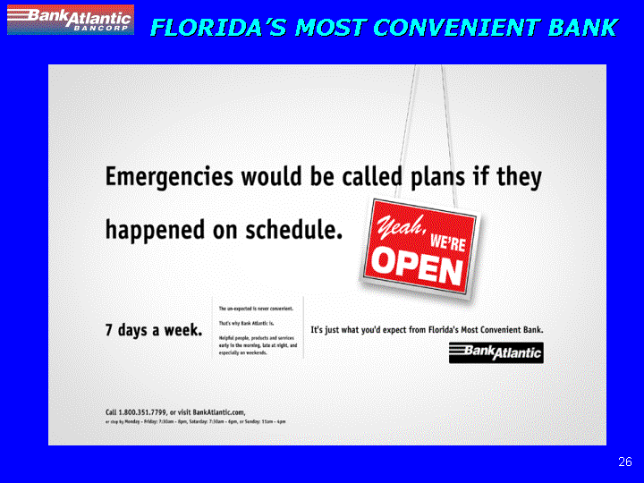 (FLORIDA'S MOST CONVENIENT BANK)