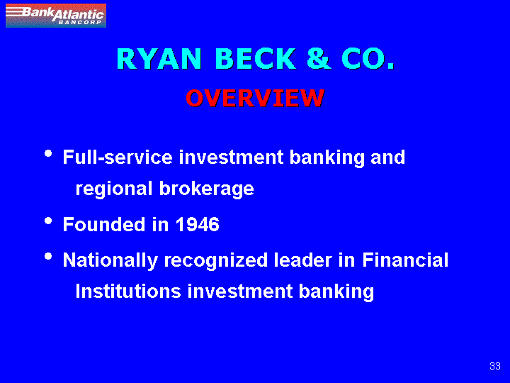 (RYAN BECK & CO)