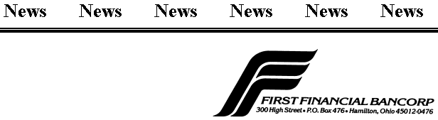 (FIRST FINANCIAL BANCORP LOGO)