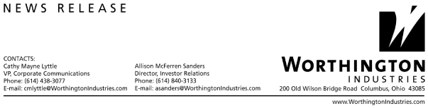 (WORTHINGTON LETTERHEAD)