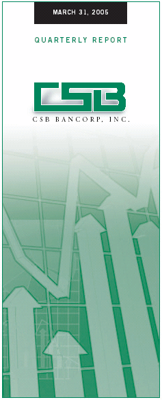 (CSB QUARTERLY REPORT COVER)