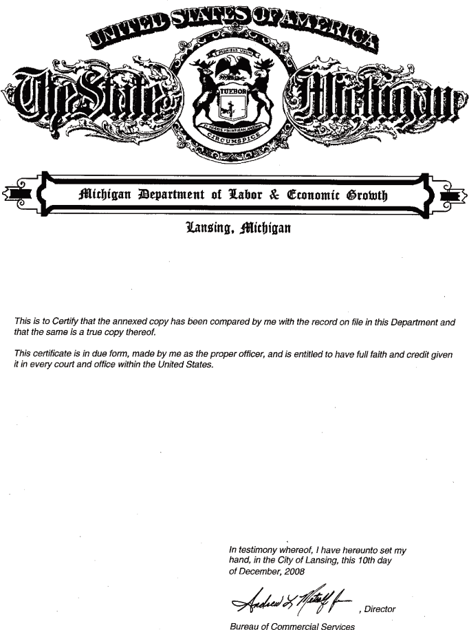 (CERTIFICATE)