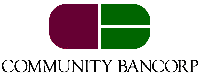 (COMMUNITY BANCORP LOGO)