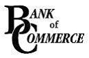 (BANK OF COMMERCE LOGO)