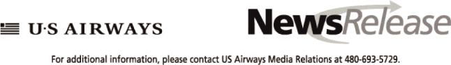 (US AIRWAYS & NEWS RELEASE LOGO)