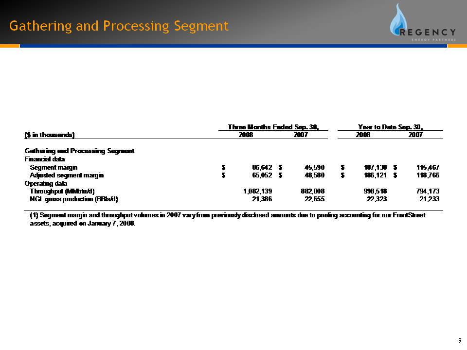 Gathering and Processing Segment