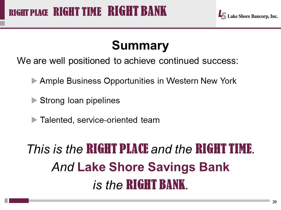 C:\Users\schiavones\Desktop\Shareholder Presentation\Lakeshore 2018 Annual Mtg Presentation Final\Slide20.PNG