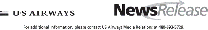 (US AIRWAYS NEW RELEASE LOGO)