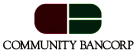 (COMMUNITY BANCORP LOGO)