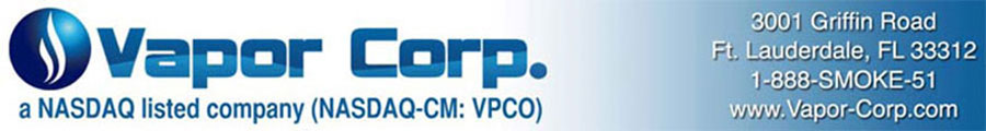 (VAPOR CORP. LOGO)