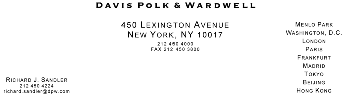 (DAVIS POLK & WARDWELL LOGO)