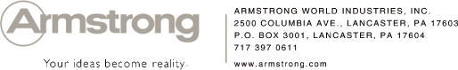 (ARMSTRONG LETTERHEAD)