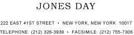 (JONES DAY LETTERHEAD)