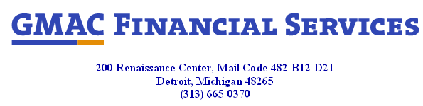 (GMAC FINANCIAL SERVICES LOGO)