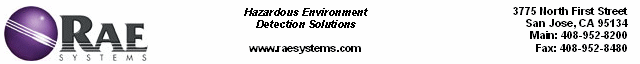 (RAE SYSTEMS LETTERHEAD)