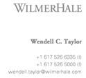 (WilmerHale Letterhead)