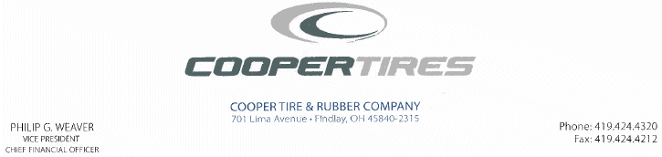 (COOPER TIRES LETTERHEAD)