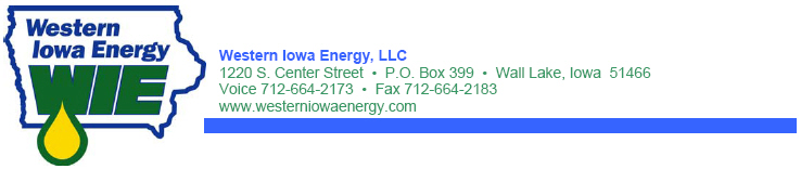 (WESTERN IOWA ENERGY LLC HEADER GRAPHIC)