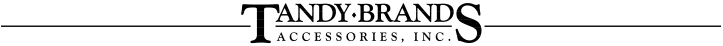 (TANDY BRANDS ACCESSORIES, INC. LOGO)