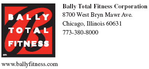 BALLY TOTAL FITNESS LOGO