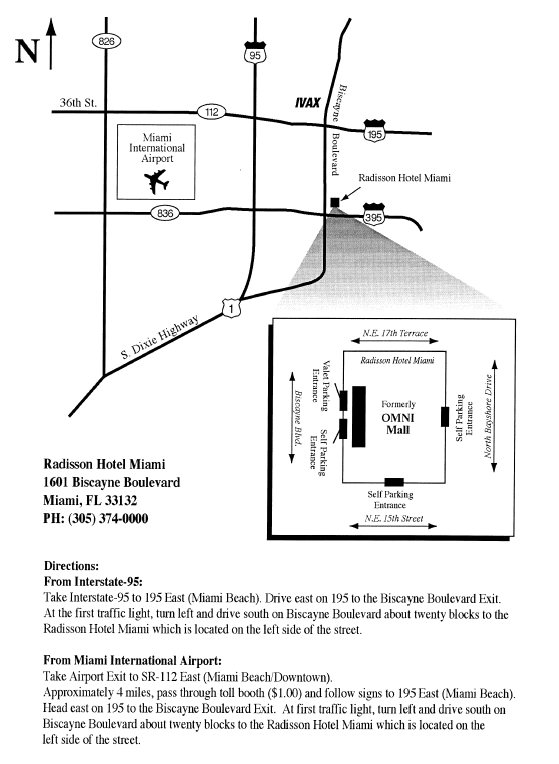 (RADISSON HOTEL MIAMI MAP)