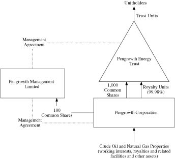 (PENGROWTH ORGANIZATION CHART)