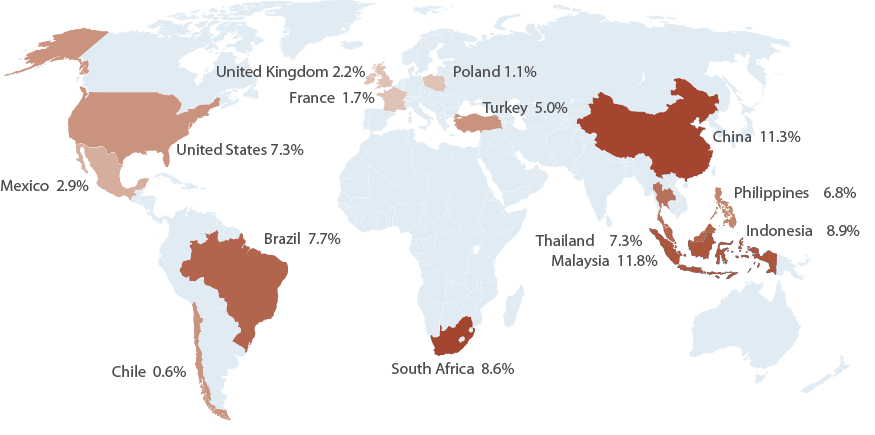 Amana Developing World Geographical Diversification