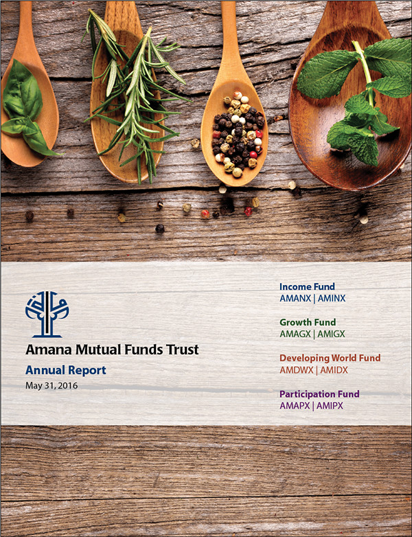 Amana Mutual Funds Trust Annual Report May 31, 2016