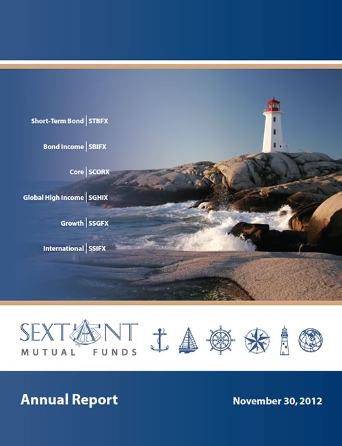 Sextant Mutual Funds Annual Report November 30, 2012
