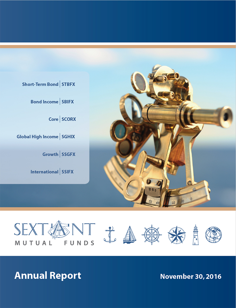 Sextant Mutual Funds Annual Report November 30, 2016