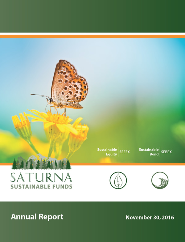Saturna Sustainable Funds Annual Report November 30, 2016