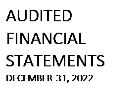 Text Box: AUDITED FINANCIAL STATEMENTS
DECEMBER 31, 2022
