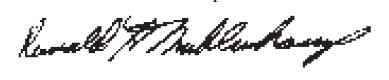 Ronald Muhlenkamp signature