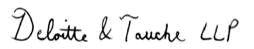 Deloitte and Touche signature