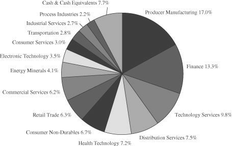 fmi large cap fund pie chart