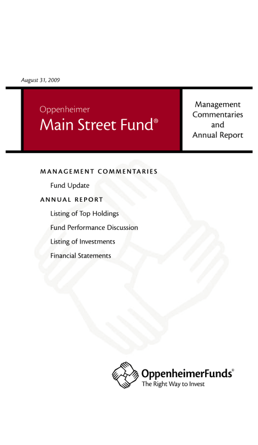 (OPPENHEIMER MAIN STREET FUND)