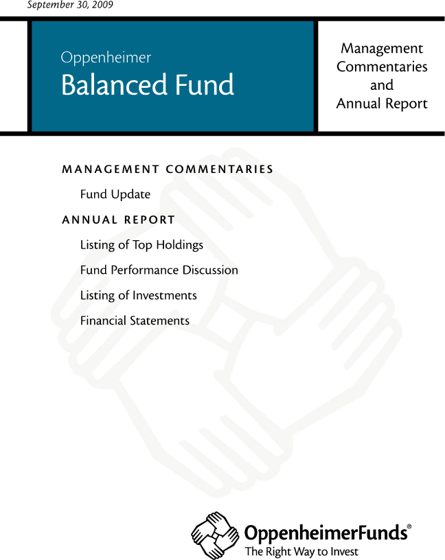 (OPPENHEIMER BALANCE FUND)