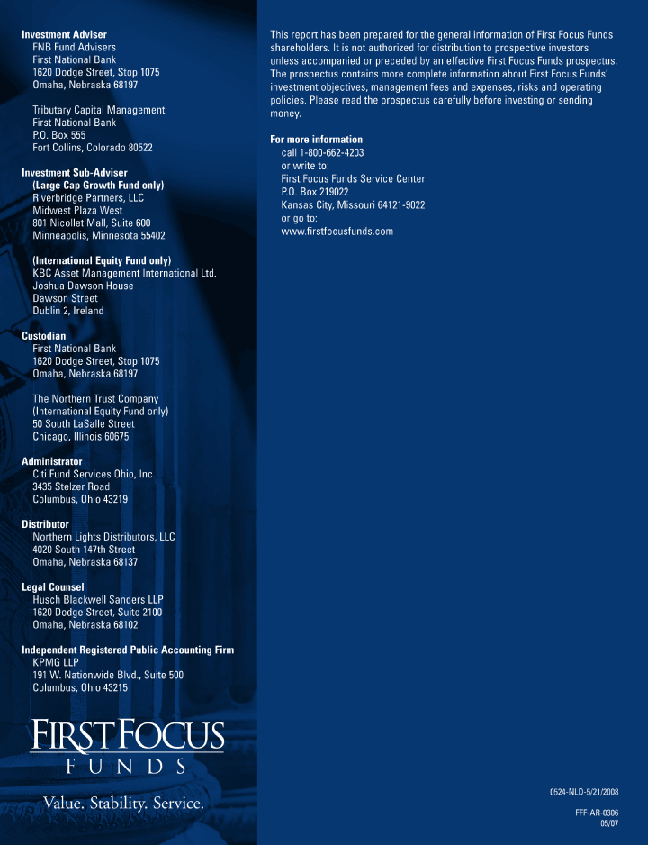 (FIRSTFOCUS FUNDS PROSPECTUS)