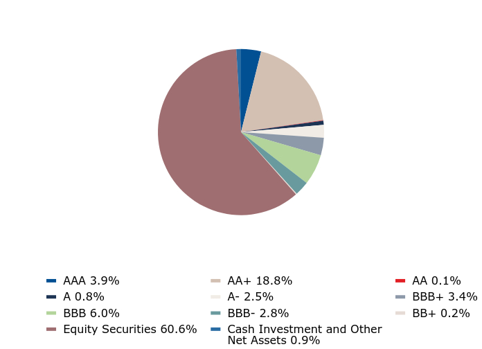 A graphical representation of Investments made.