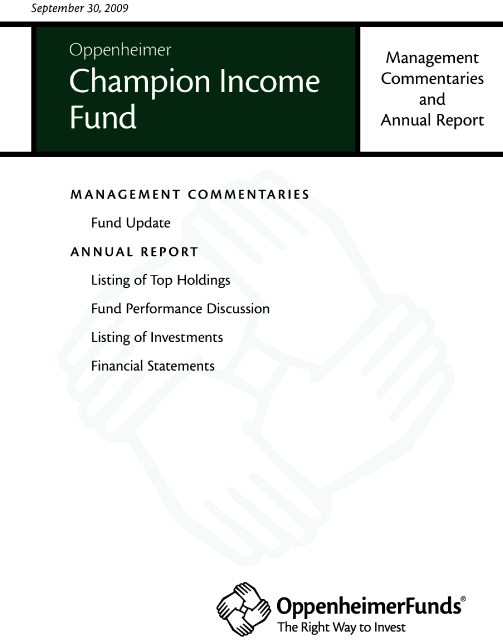 (OPPENHEIMER CHAMPION INCOME FUND)