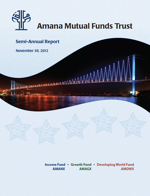 Amana Mutual Funds Trust Semi-Annual Report November 30, 2012