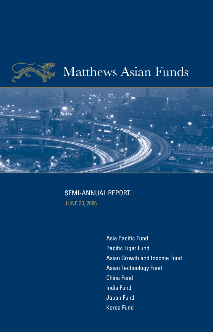 (MATTHEWS ASIAN FUNDS LOGO)