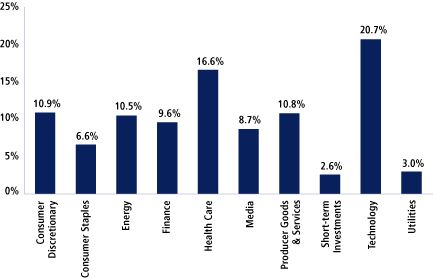 (EQUITY SECTOR ALLOCATION BAR CHART)